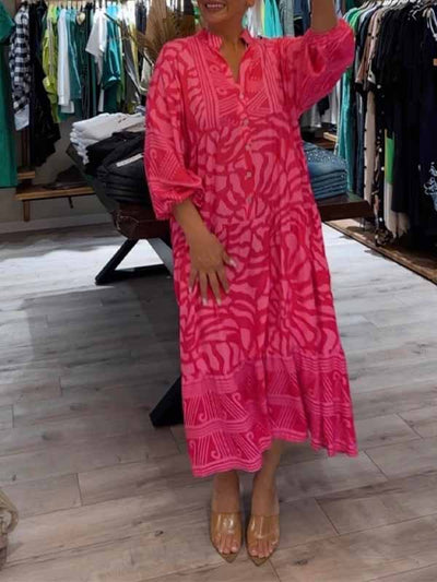 Ilona | Robe à décolleté en V et imprimé