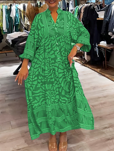Ilona | Robe à décolleté en V et imprimé