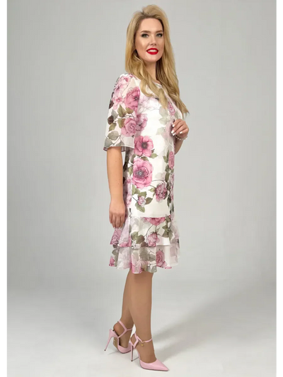 Samanta | Robe d'été ample avec décolleté rond et manches courtes