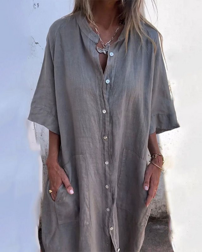 Edyta | Chemise Midi Ample avec Boutons