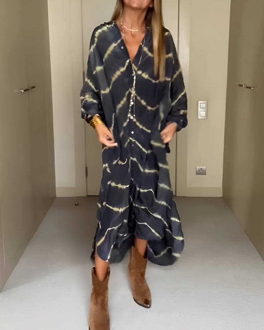 Liliana | Robe maxi à rayures boho