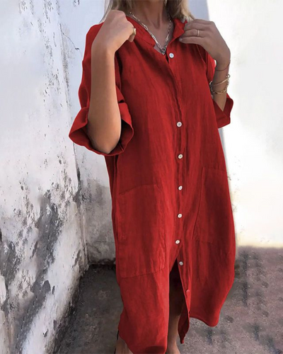 Edyta | Chemise Midi Ample avec Boutons