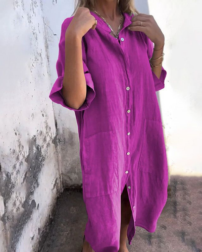 Edyta | Chemise Midi Ample avec Boutons
