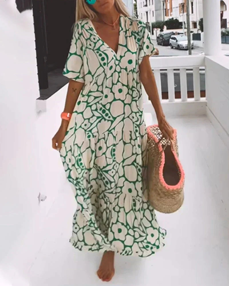 Marcelina | Robe maxi légère et fluide pour l'été