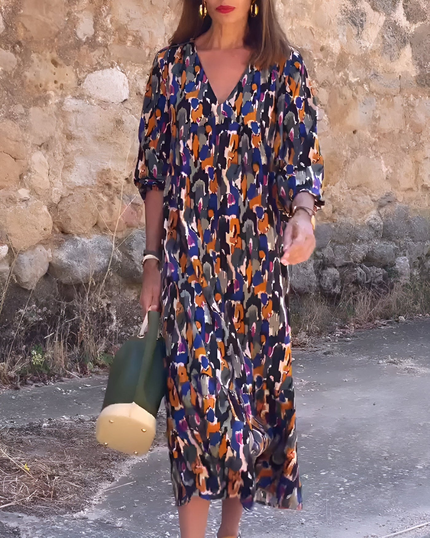 Kasia | Robe midi accrocheuse pour une élégance décontractée