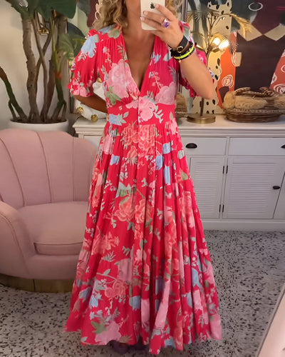 Nela | Robe maxi légère à fleurs pour les journées ensoleillées