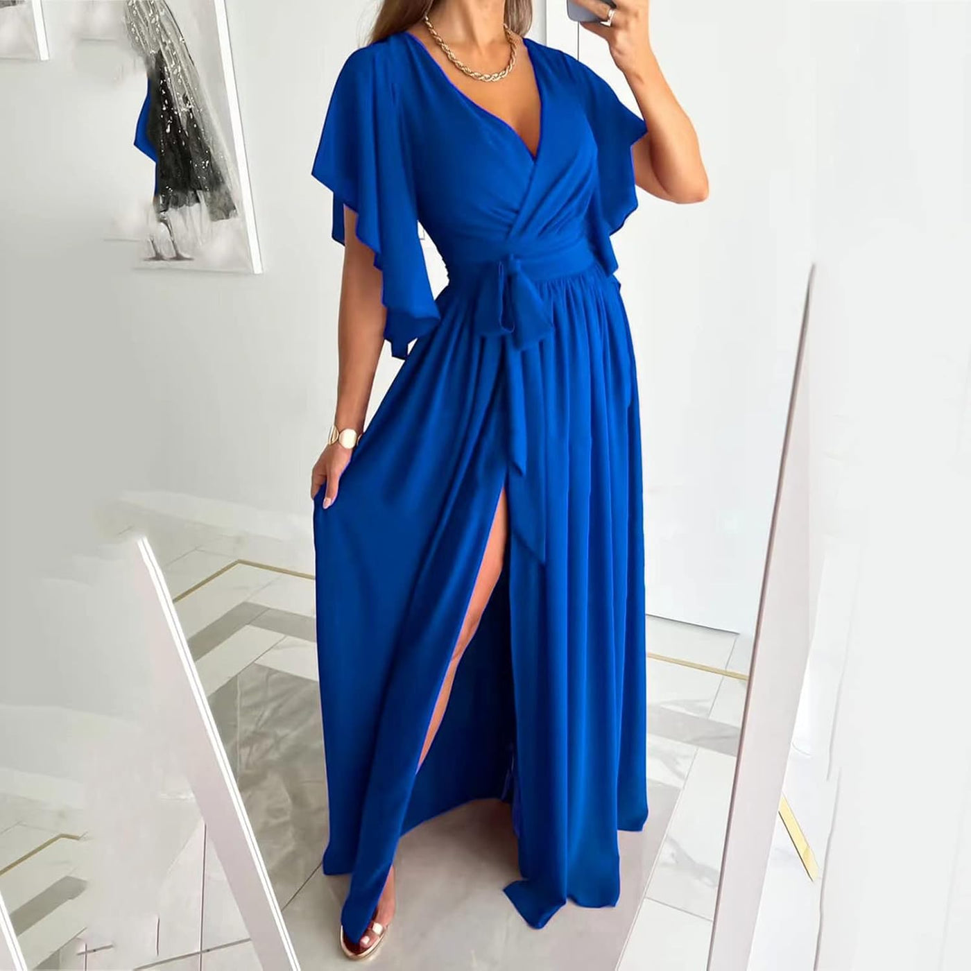 Daria | Robe femme à manches papillon
