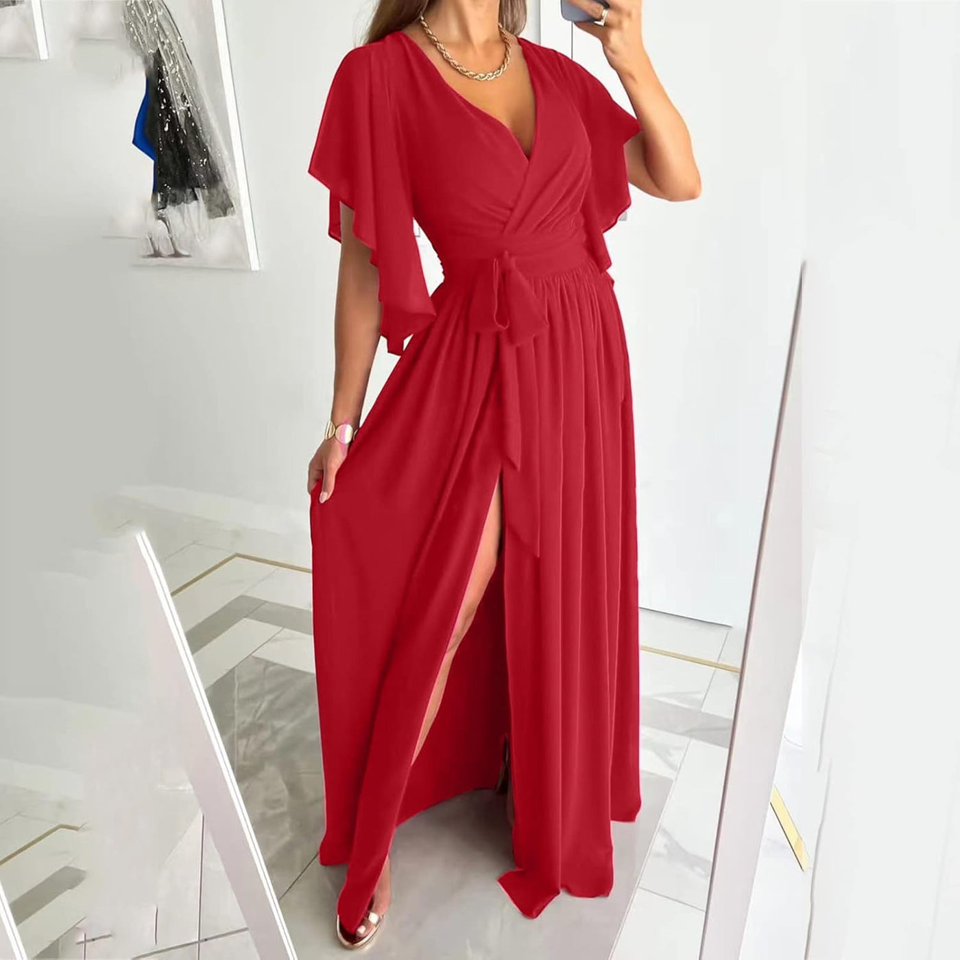 Daria | Robe femme à manches papillon