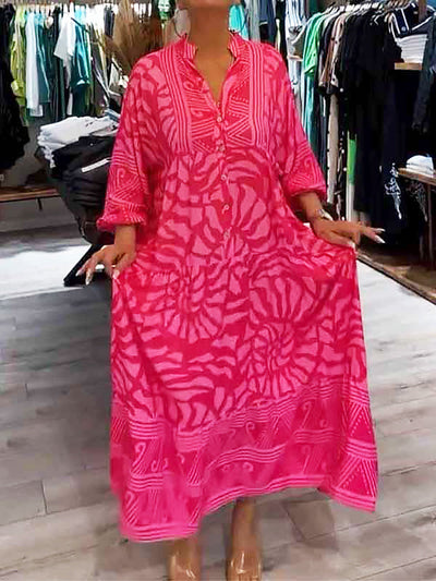 Ilona | Robe à décolleté en V et imprimé