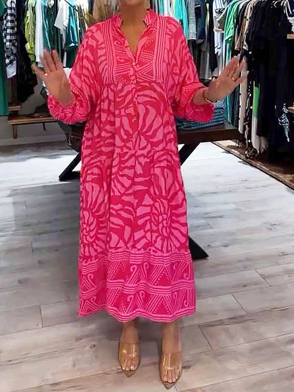 Ilona | Robe à décolleté en V et imprimé