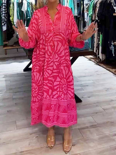 Ilona | Robe à décolleté en V et imprimé