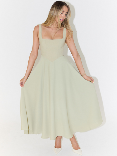 Helena | Robe longue à décolleté carré