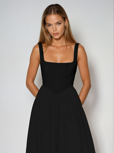 Helena | Robe longue à décolleté carré