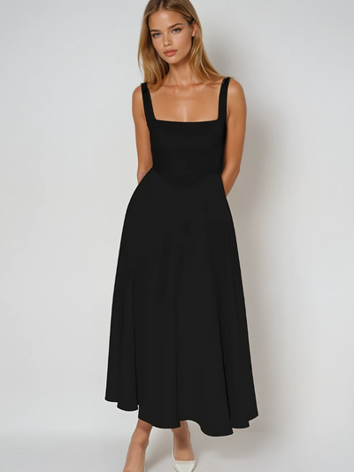 Helena | Robe longue à décolleté carré