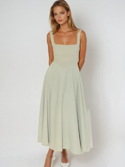 Helena | Robe longue à décolleté carré