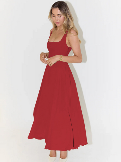 Helena | Robe longue à décolleté carré