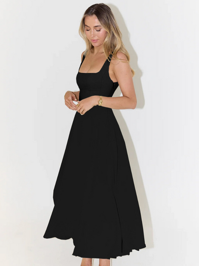 Helena | Robe longue à décolleté carré