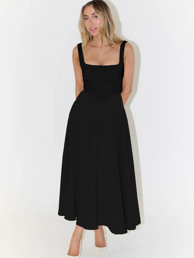 Helena | Robe longue à décolleté carré