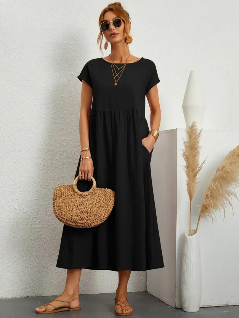 Marcia | Robe d'été en tissu premium style Flottant