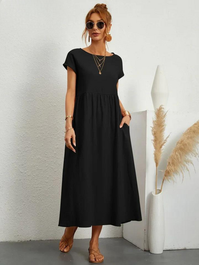 Marcia | Robe d'été en tissu premium style Flottant