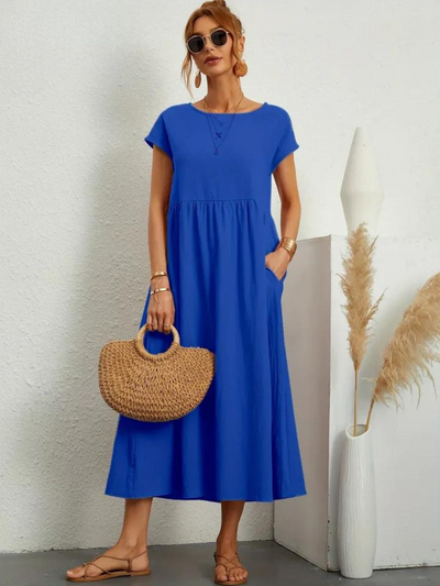 Marcia | Robe d'été en tissu premium style Flottant
