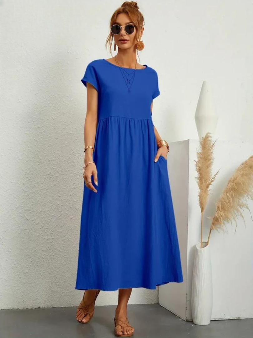 Marcia | Robe d'été en tissu premium style Flottant
