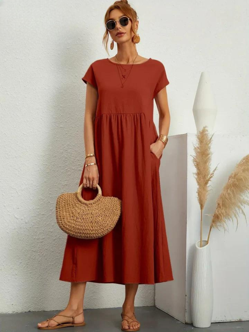 Marcia | Robe d'été en tissu premium style Flottant