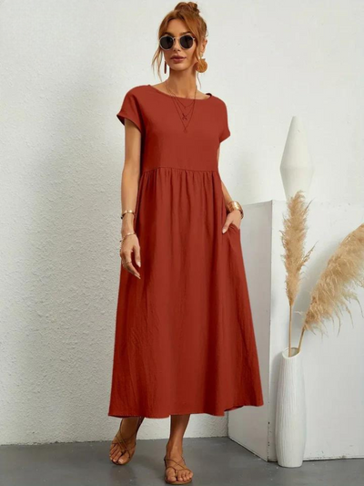 Marcia | Robe d'été en tissu premium style Flottant