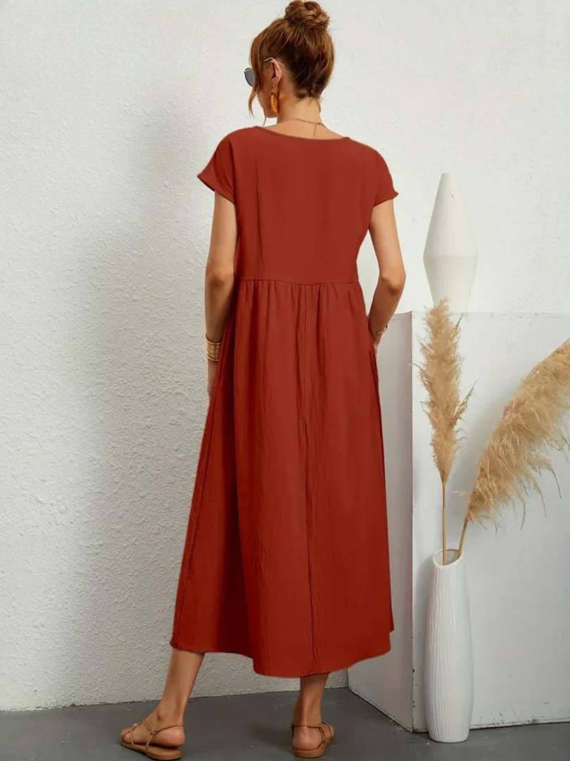 Marcia | Robe d'été en tissu premium style Flottant
