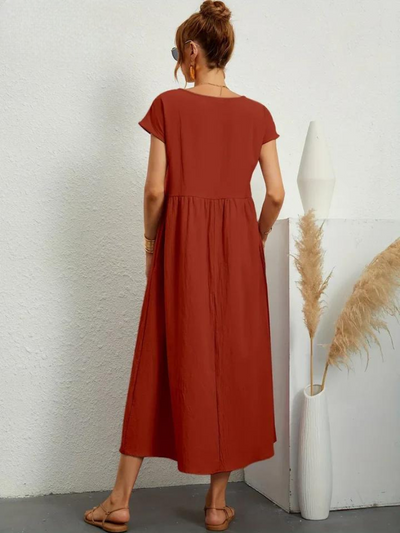Marcia | Robe d'été en tissu premium style Flottant