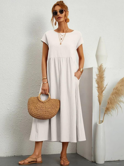 Marcia | Robe d'été en tissu premium style Flottant
