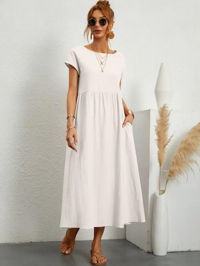 Marcia | Robe d'été en tissu premium style Flottant