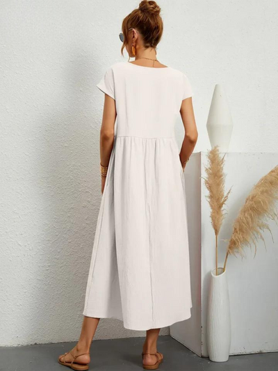 Marcia | Robe d'été en tissu premium style Flottant