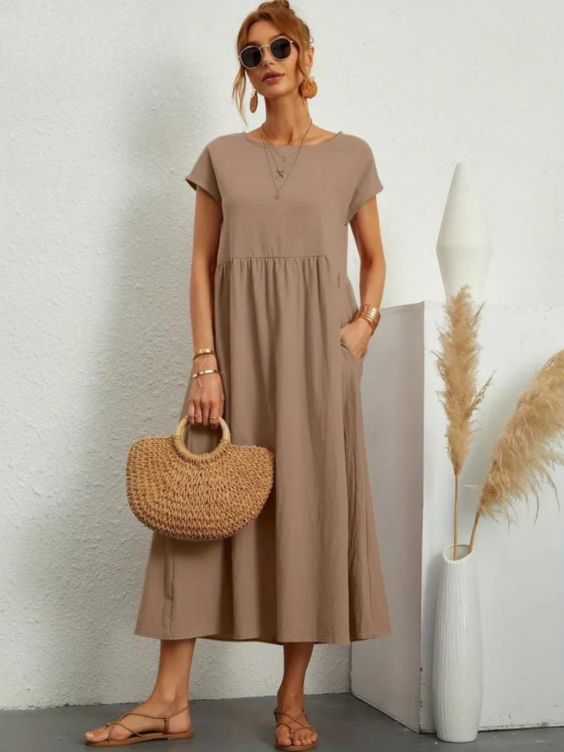 Marcia | Robe d'été en tissu premium style Flottant