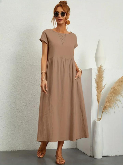 Marcia | Robe d'été en tissu premium style Flottant