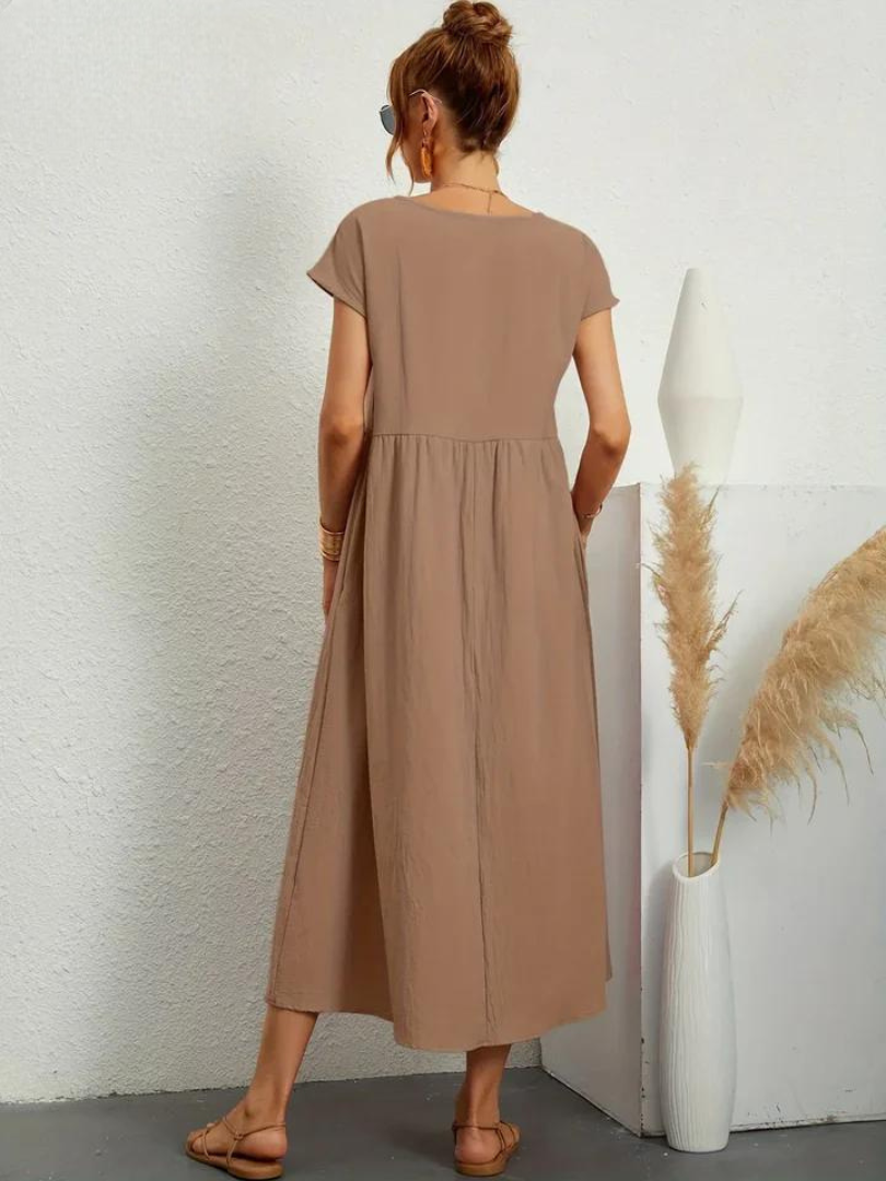 Marcia | Robe d'été en tissu premium style Flottant