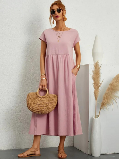 Marcia | Robe d'été en tissu premium style Flottant