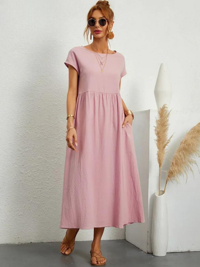 Marcia | Robe d'été en tissu premium style Flottant