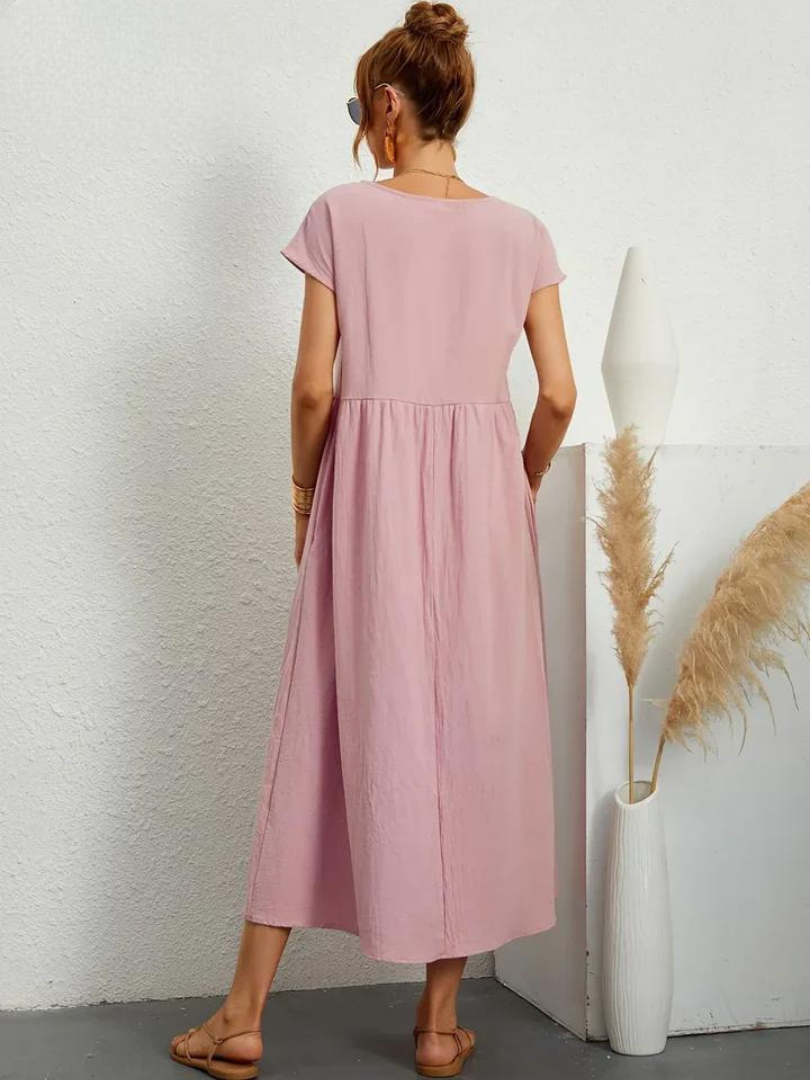 Marcia | Robe d'été en tissu premium style Flottant