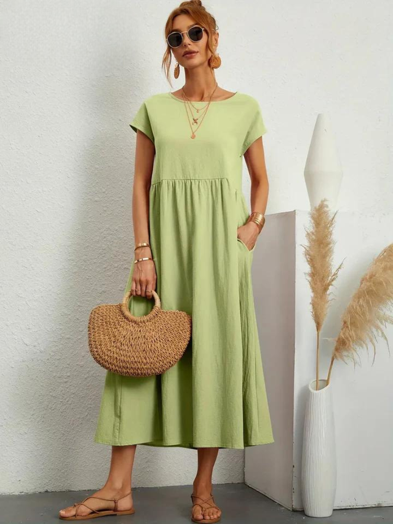 Marcia | Robe d'été en tissu premium style Flottant