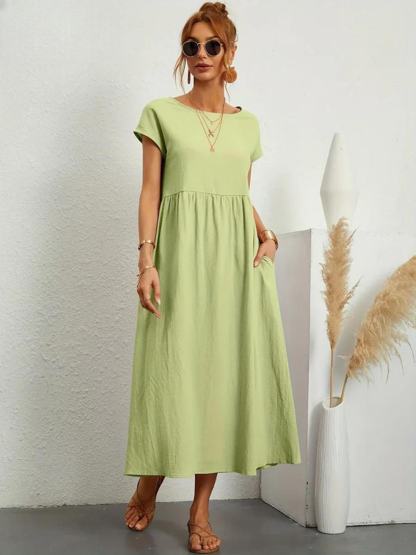 Marcia | Robe d'été en tissu premium style Flottant