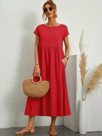 Marcia | Robe d'été en tissu premium style Flottant