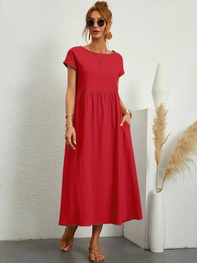 Marcia | Robe d'été en tissu premium style Flottant