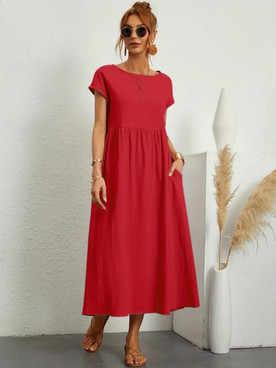 Marcia | Robe d'été en tissu premium style Flottant