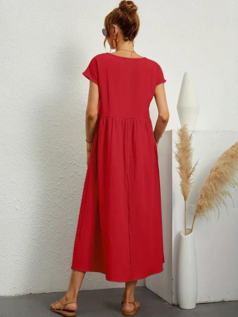 Marcia | Robe d'été en tissu premium style Flottant