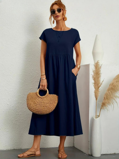 Marcia | Robe d'été en tissu premium style Flottant