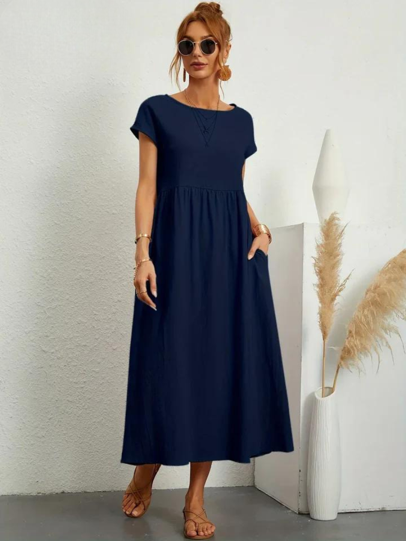 Marcia | Robe d'été en tissu premium style Flottant