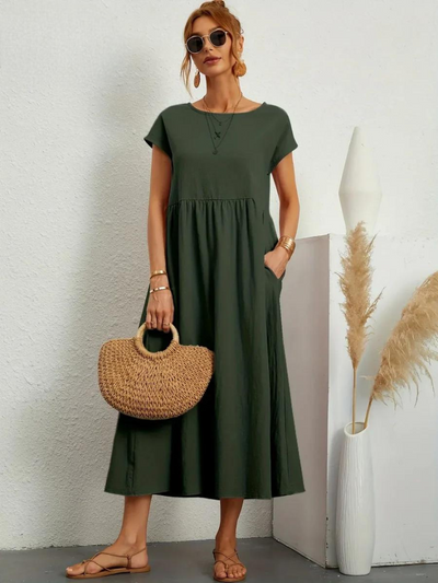 Marcia | Robe d'été en tissu premium style Flottant