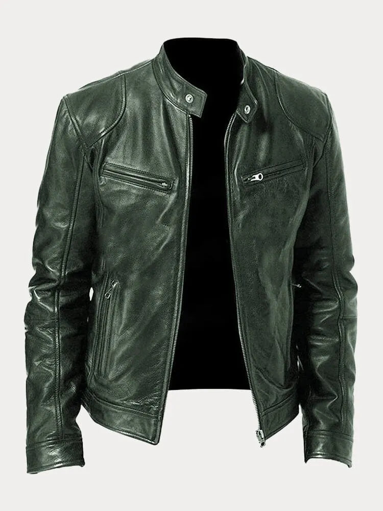 SeravaParis™ | Veste décontractée en cuir