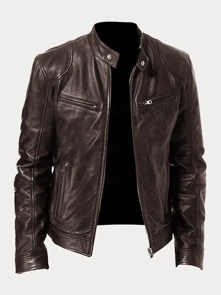 SeravaParis™ | Veste décontractée en cuir